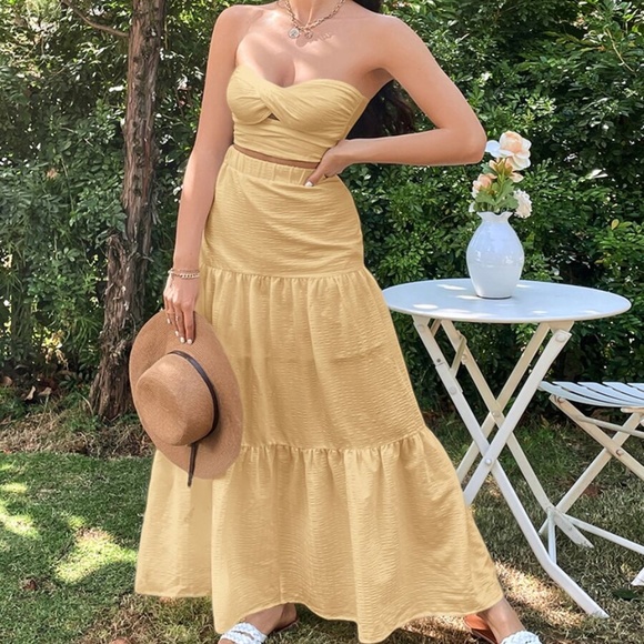 Boho Crop Top Maxi Skirt Set - Picture 11 of 13